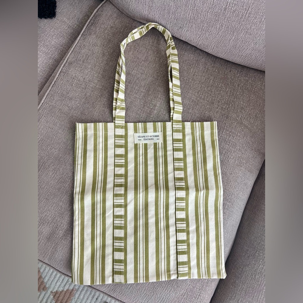 Sezane Striped Tote Bag